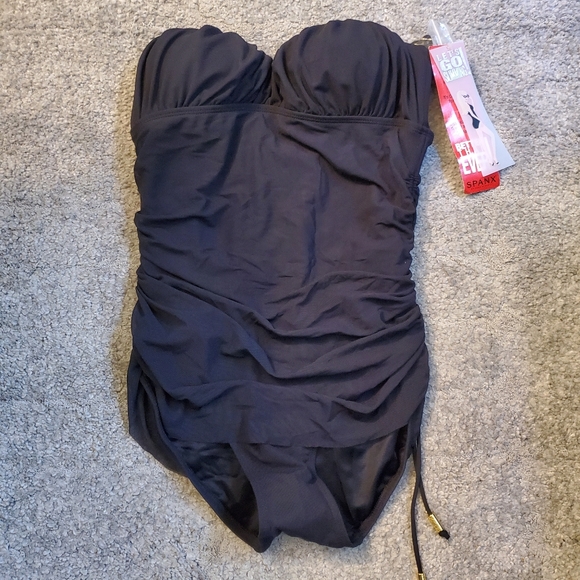 NWT SPANX BLACK ONE PIECE SIZE 8 - Picture 2 of 5